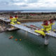 Den nye storstrømsbro er nu landfast med Masnedø