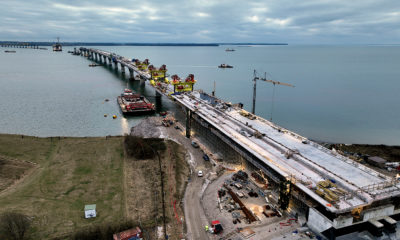 Den nye storstrømsbro er nu landfast med Masnedø