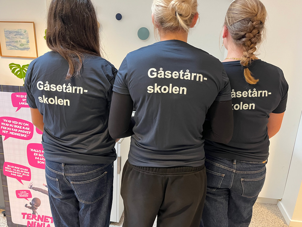 gåsetårnskolen i vordingborg med t-shirt til motionsdagen