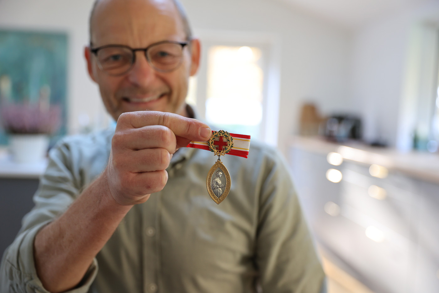 Claus Bakke med Florence Nigtingale medaljen